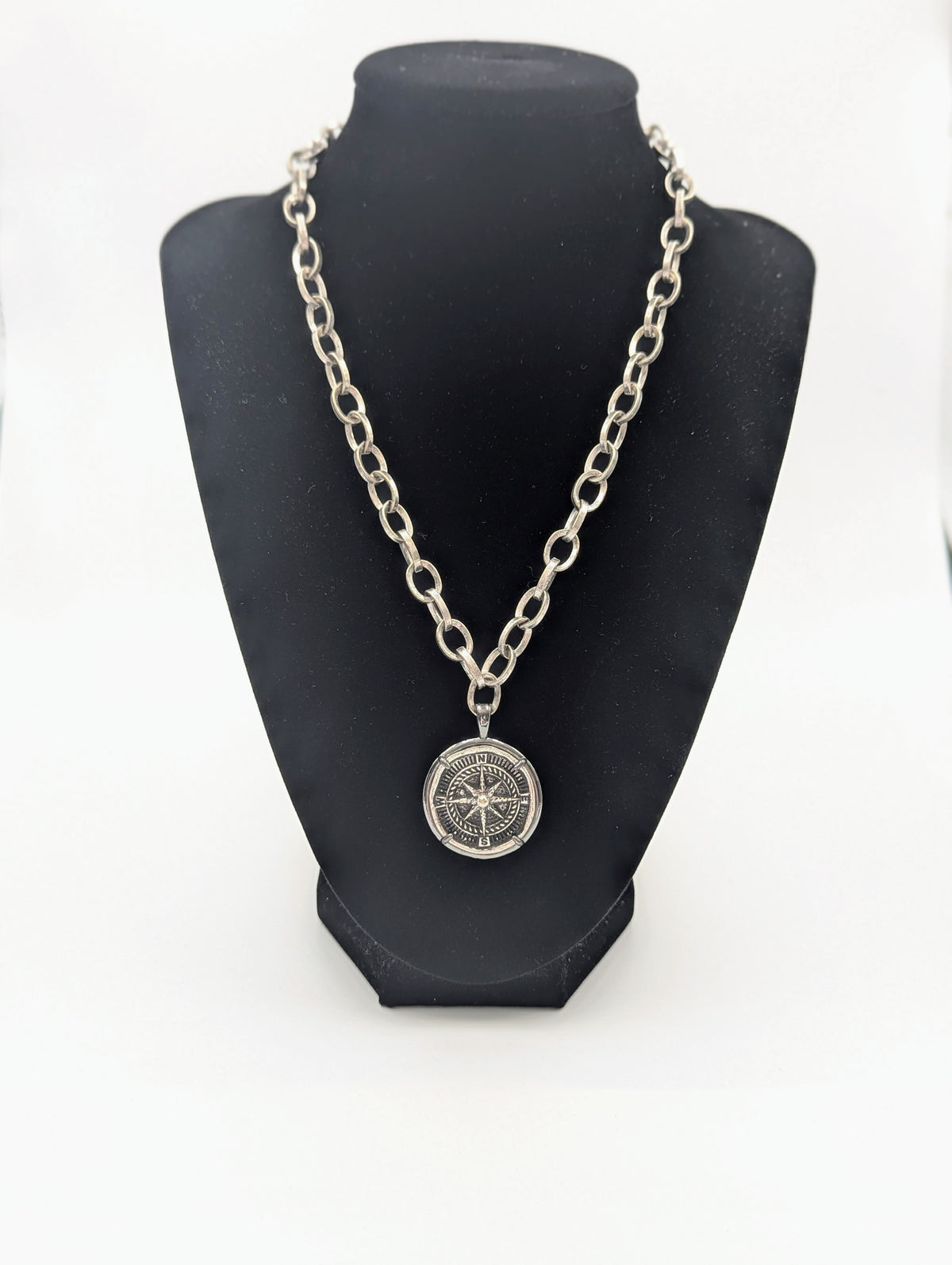 Mariners Compass- Antique Silver