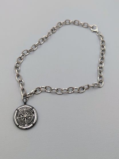 Mariners Compass- Antique Silver